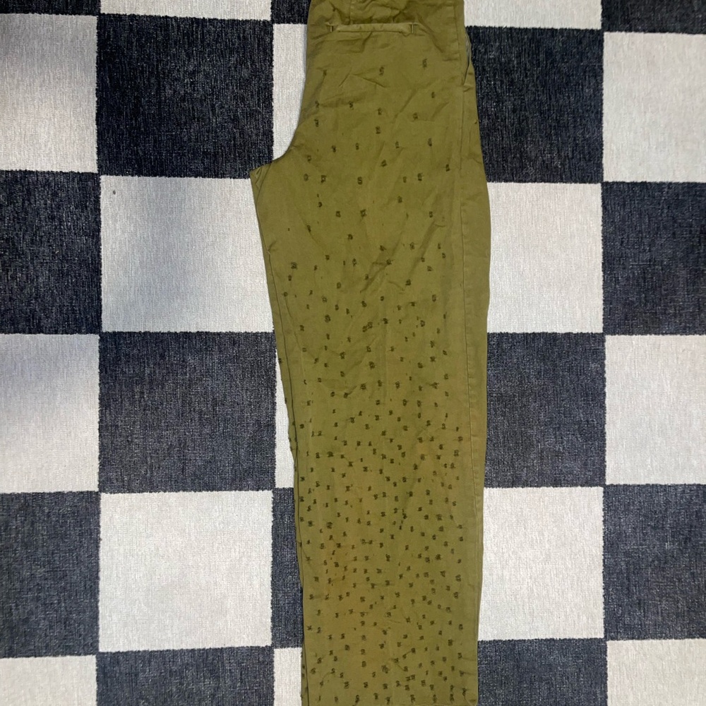 Textured baggy green pants - Picture 2 of 3